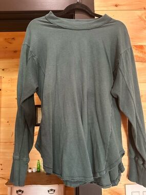 aerie Dark Teal Ribbed long sleeve Top
